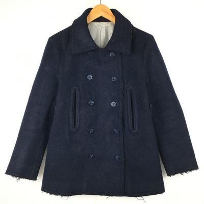Bonjour Records BOYS Made In Japan Wool Pea Coat Size S Dark Navy(USED)
