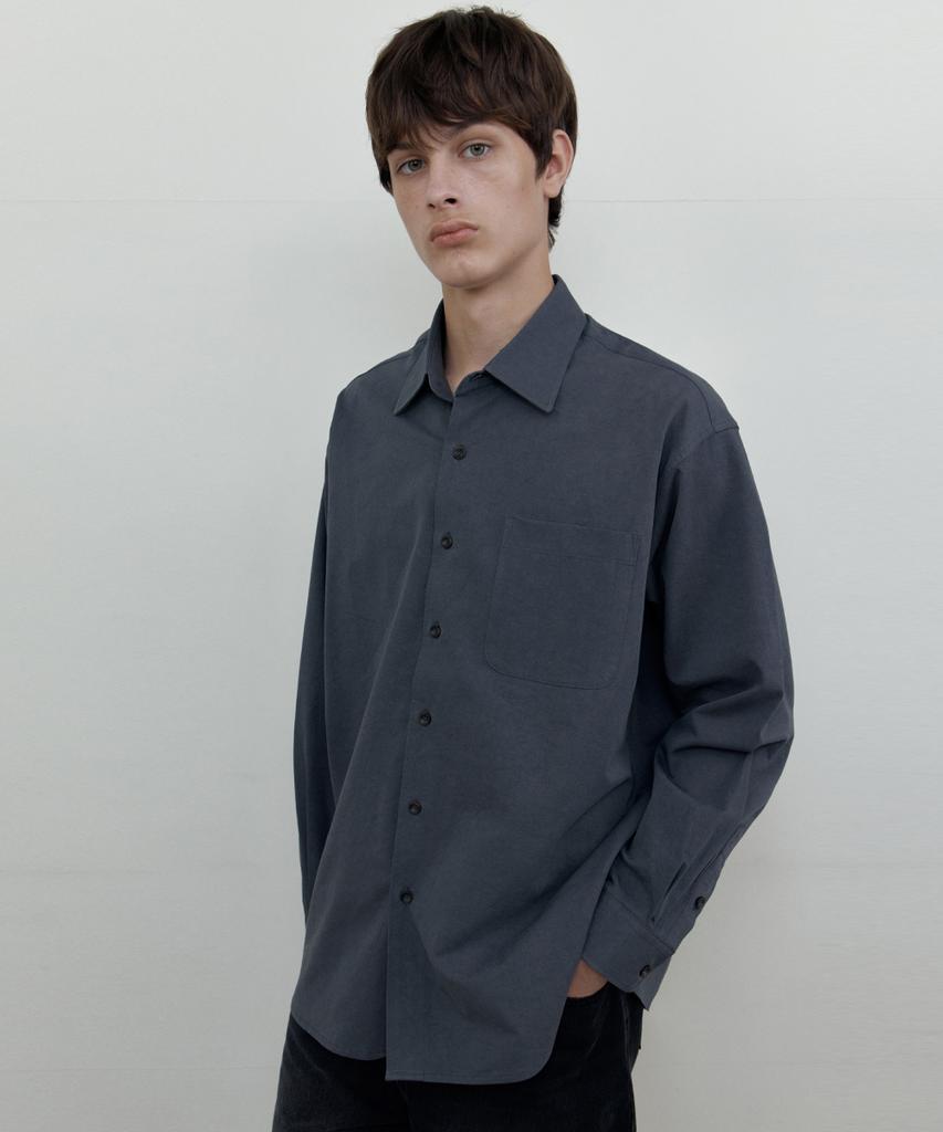 WEDNESDAY OASIS Weekday Pocket Shirt_Ash Blue(Wb6Sh14)