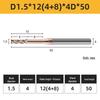 55° 4-Flute Carbide Coated Steel Flat-Bottom Deep-Groove CNC Milling Cutter with Blade Length and Clearance Combo