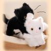 Fluffy Cat Cushion Body Pillow Brown Tabby Calico Black Cat White Cat Plush Toy Animal Gift Prize 50cm Lifelike Soft and Squishy Plush Toy Gift