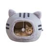 Autumn/Winter Cat-Shaped Semi-Enclosed Warm Pet Bed & Mat