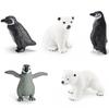 Realistic Arctic Animal Figurine Set With Polar Bear And Penguin For Desk Decoration