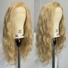 Long Blonde Highlight Natural Wave Long Curly Wavy 13X4 Lace Front Wigs for Women Honey Blonde Mixed 613 Colored Synthetic Hair