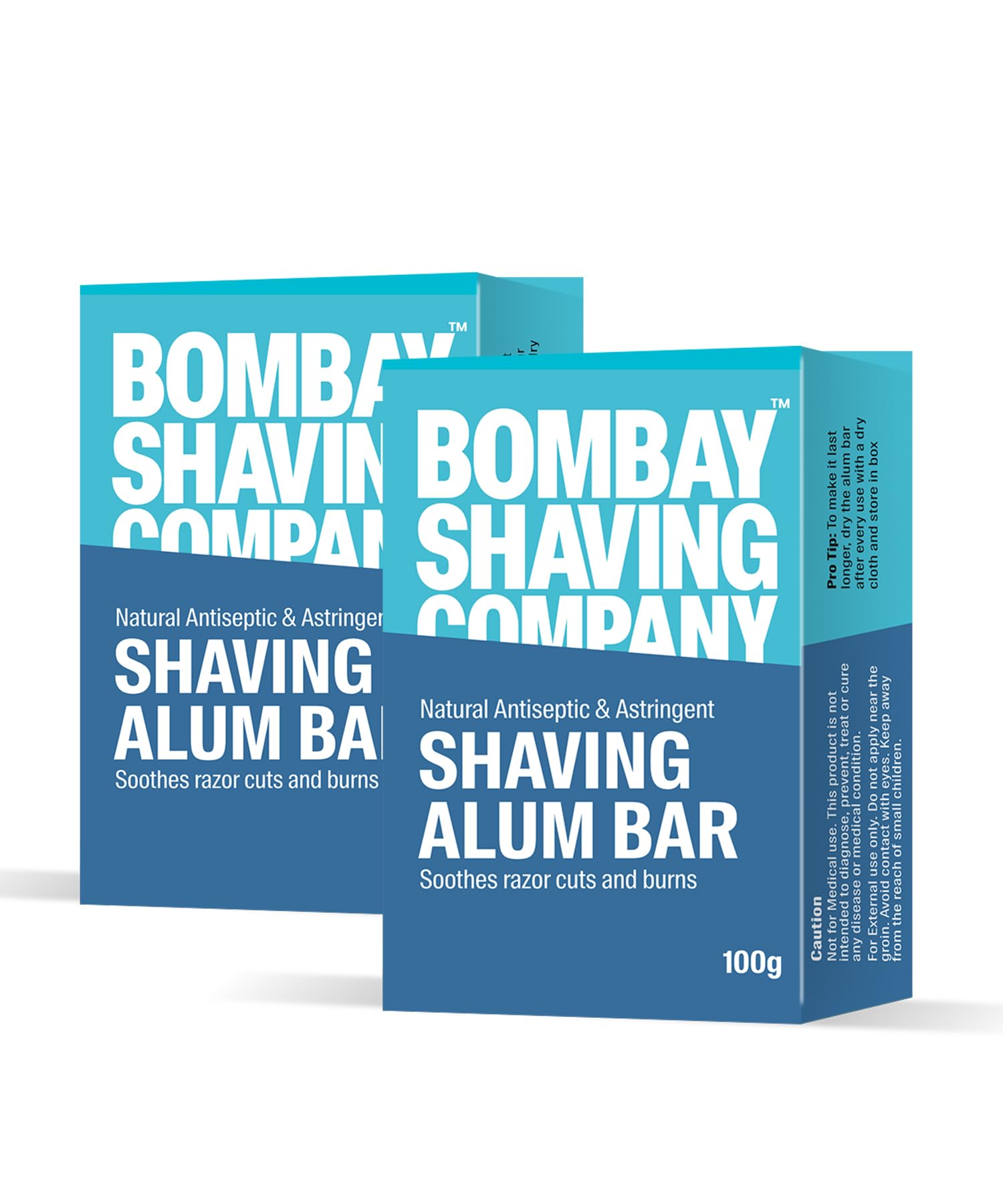 Bombay Shaving Company Алумовый брусок для бритья - 100 г || Упаковка из 2 штук || Для мужчин