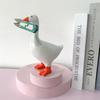 Resina Animale Carino Simulazione Magnete Oca Ornamenti Desktop Ufficio Accessori Statua Creativa Artigianato Decorazione Casa Compleanno Regalo