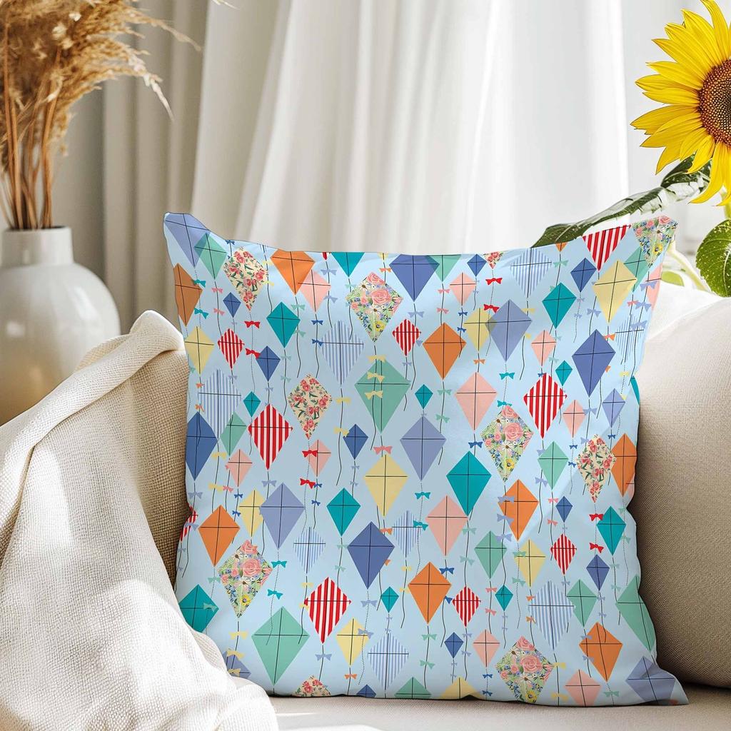 Freshfloral Home Throw Pillow Cover Sofa Living Room Decorative Cushion Cover Bedside Waist Pillow Lunch Break Square Pillowcase