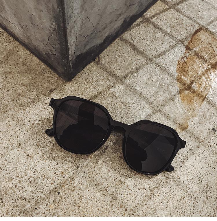 Polygonal retro square brown sunglasses women s round face driving sunshade myopia polarized sunglasses