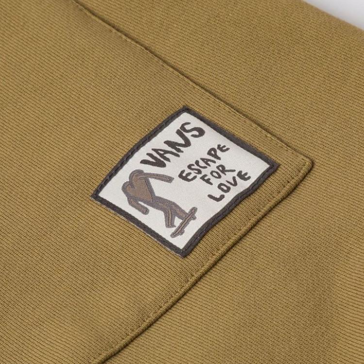 Vans FW24 Asian Art Alliance Series Comfortable Soft Versatile Knitted Sports Pants Unisex Pants Olive-Brown VN000KDRCUQ