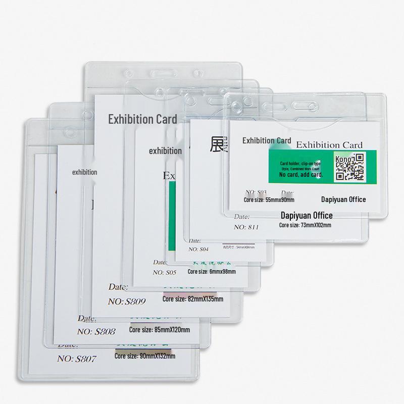 Clear PVC ID Badge Holder with Lanyard