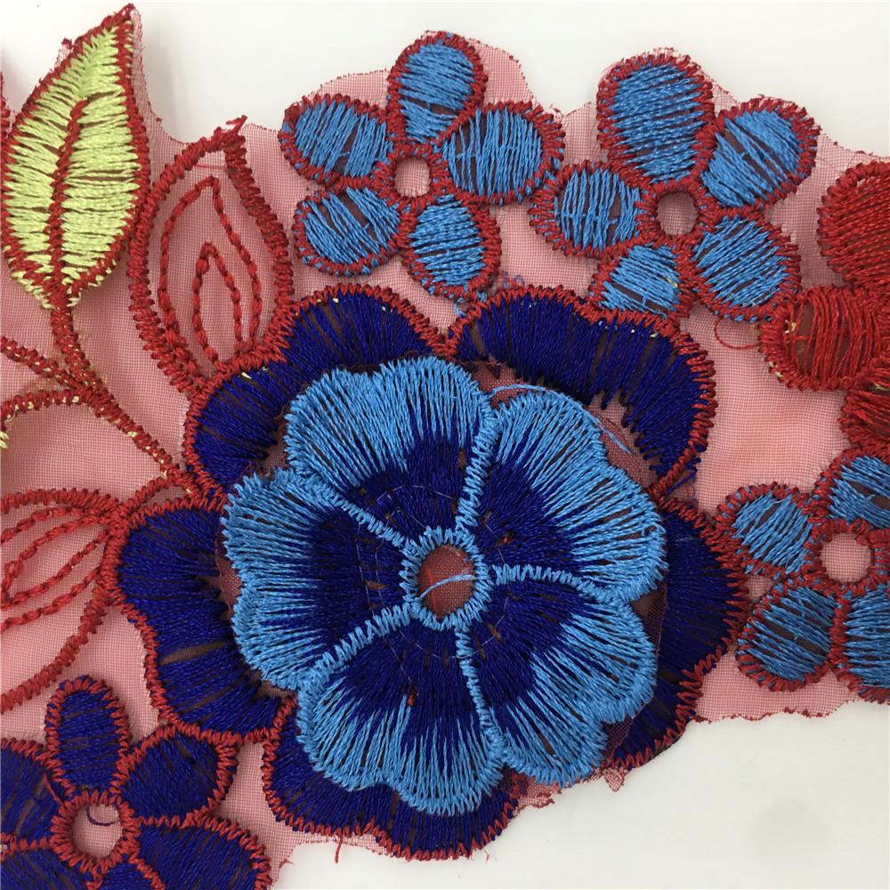 Computer Embroidery Polyester Lace Collar Pair Diy Three-Dimensional Clothing Accessories Decal