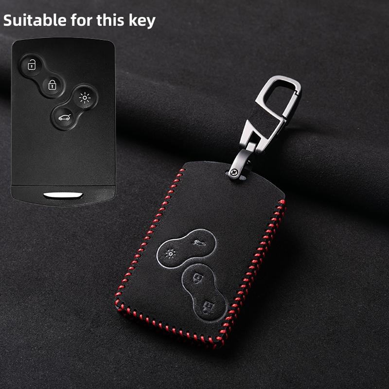 New Leather Car Key Case Cover For Renault Duster Captur Clio Logan Megane Rs 1 2 3 4 Koleos Scenic Nema Fluence Zoe Accessory