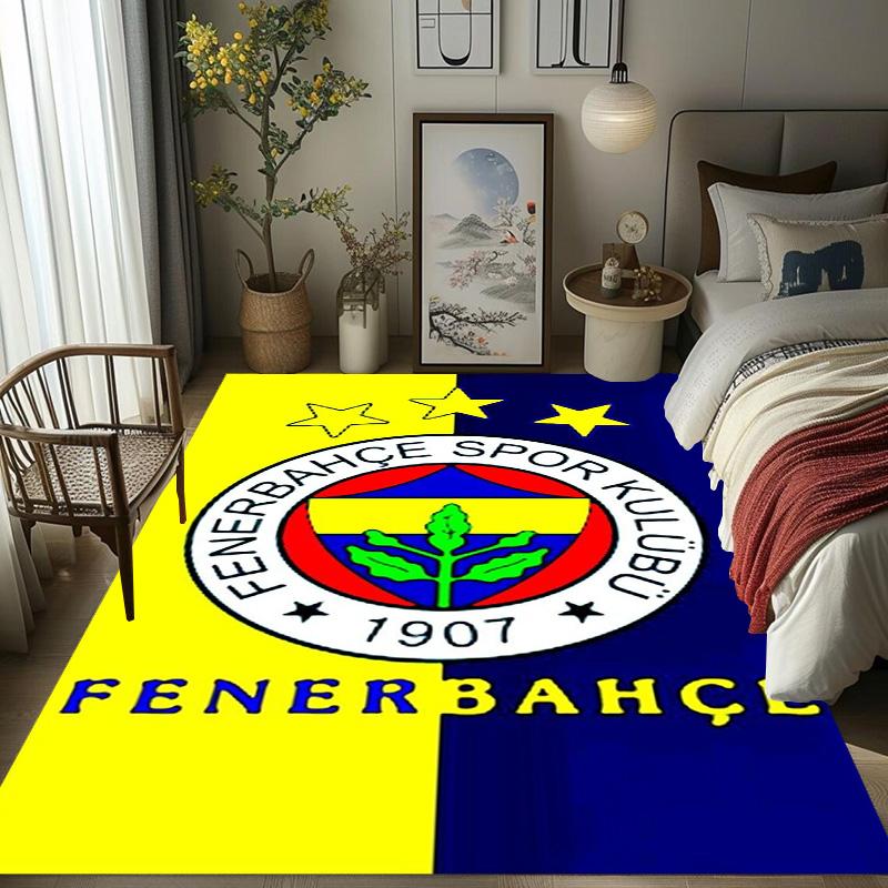 Eredità Fenerbahçe: Tappetini per pavimenti con stampa a motivi del 1907 Zerbino Cuscino per sedia da ufficio per stanza