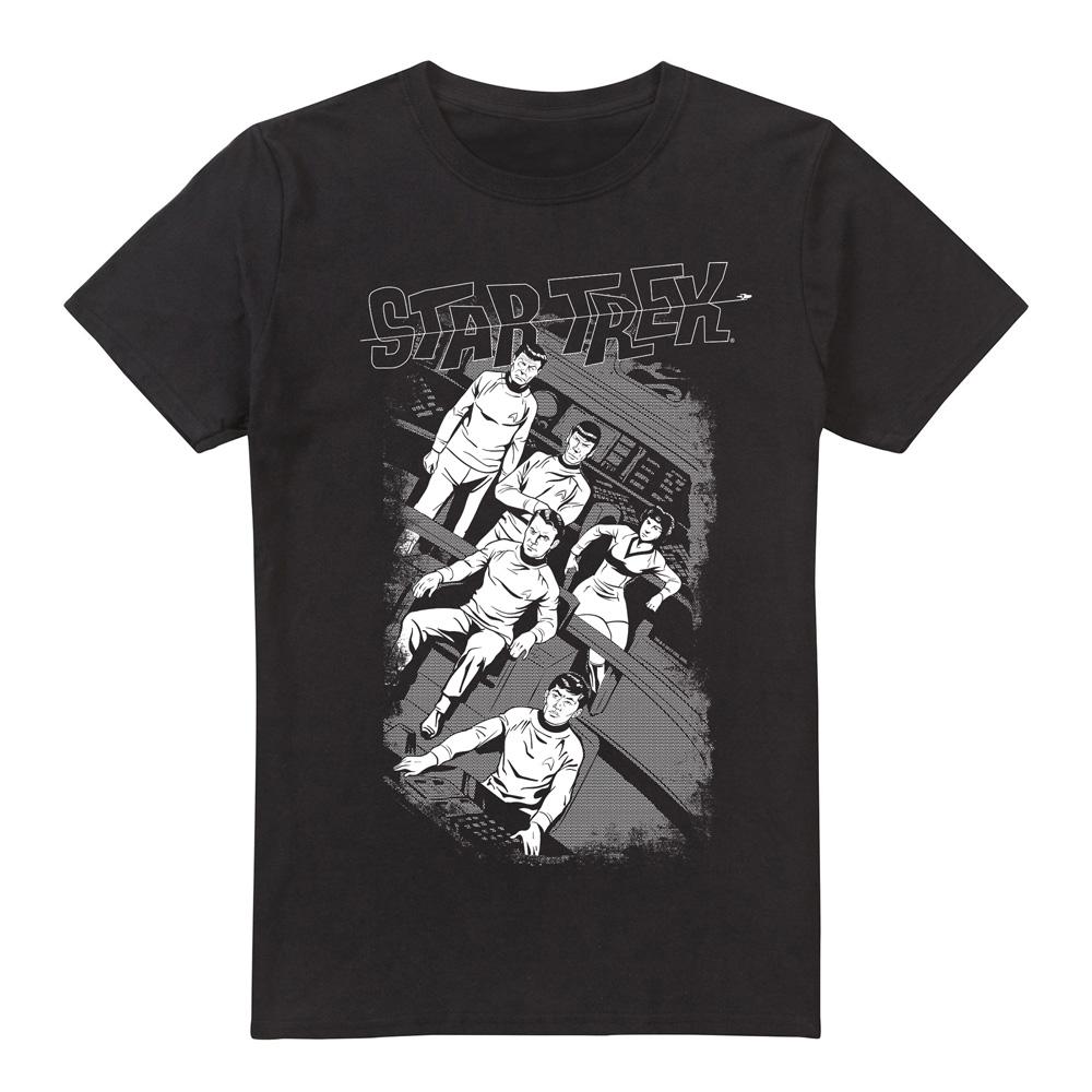 STAR TREK Mens Tilted Bridge Retro T-Shirt