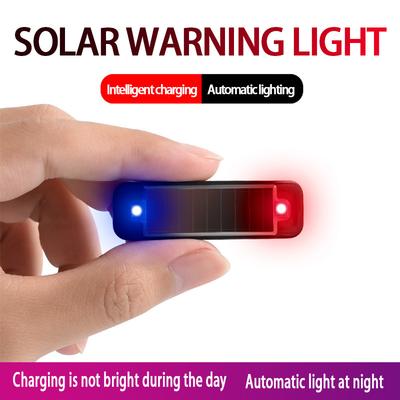Mini LED Solar Power Car Warning Light Night Security Simulation Alarm Wireless Anti-Furto Attenzione Lampada Lampeggiante Finta Lampada di Allarme