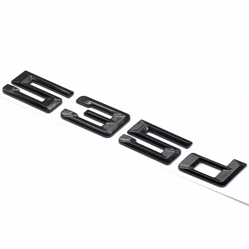 Glossy Black 3D Car Trunk Emblem Logo Badge for BMW 530e Letters Sticker Accessories A1