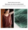 Women's Plus Size Pure Cashmere V-Neck Pullover: Loose Fit, Long Sleeve, Thick Winter Sweater