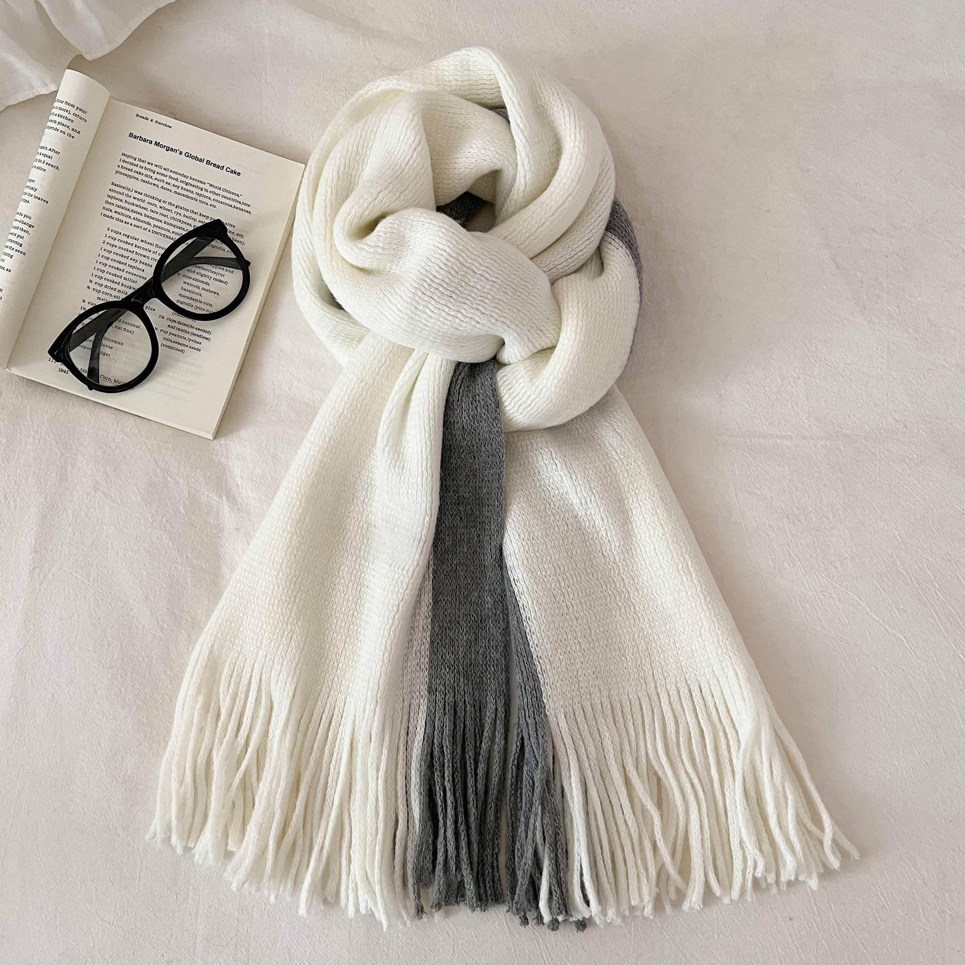 

Женский модный шарф с кисточками 2024 года: Теплый, красочный аксессуар на осень/зиму 200*40cm