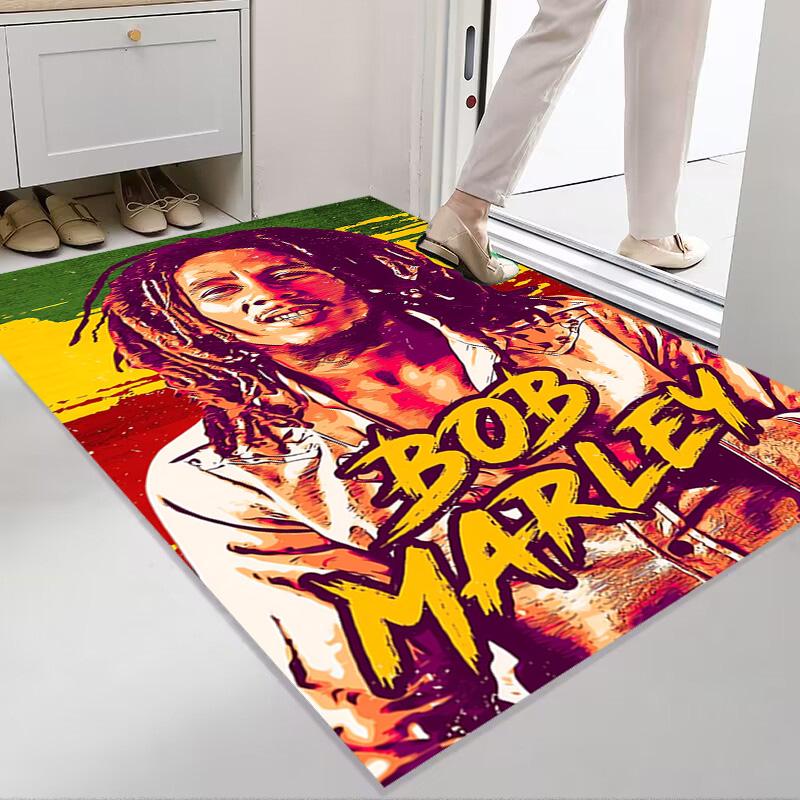 Vibrant Rasta Music Fusion Carpet Living Room and Bedroom Mats Doormat Dormitory Decoration Bathroom Mat Protective Pad