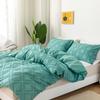 Duvet Cover Set Fashionable Pleated Bedding Set Brushed Microfiber Fabric Duvet Cover And Sham Set