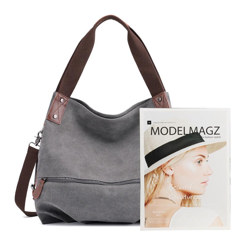 Color Casual 2025 Womens Solid Canvas Crossbody Handbag – Fashionable And Versatile For Europe And America