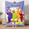 Teletubbies Purple Green Orange Red Characters Cartoon Print Blanket Personalized Name Soft Lightweight Versatile Suitable For Sofa Bed Picnic Office
