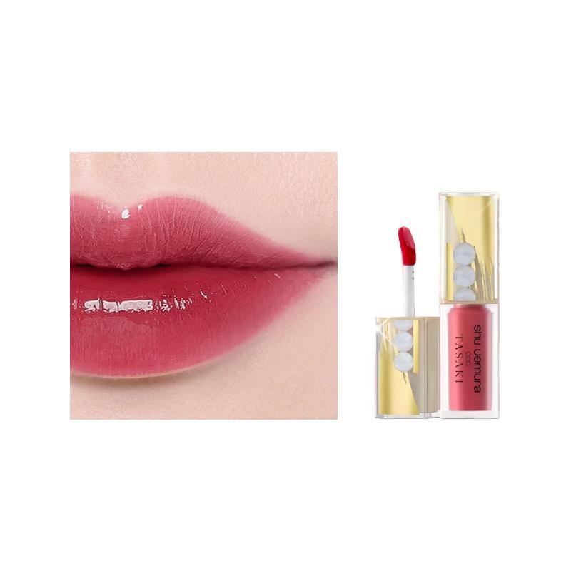 Shu Uemura Christmas limited edition silky moisturizing lip glaze, mirror finish, easy to color, #pinkpearl розовый