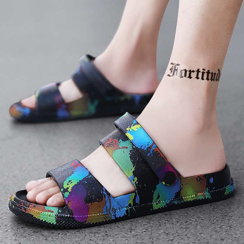 Slippers Men's Summer Wear Non-slip and Deodorant Dual-purpose Driving Sandals Men's Stepping On Shit Soft-soled Wear-resistant Sandals Men