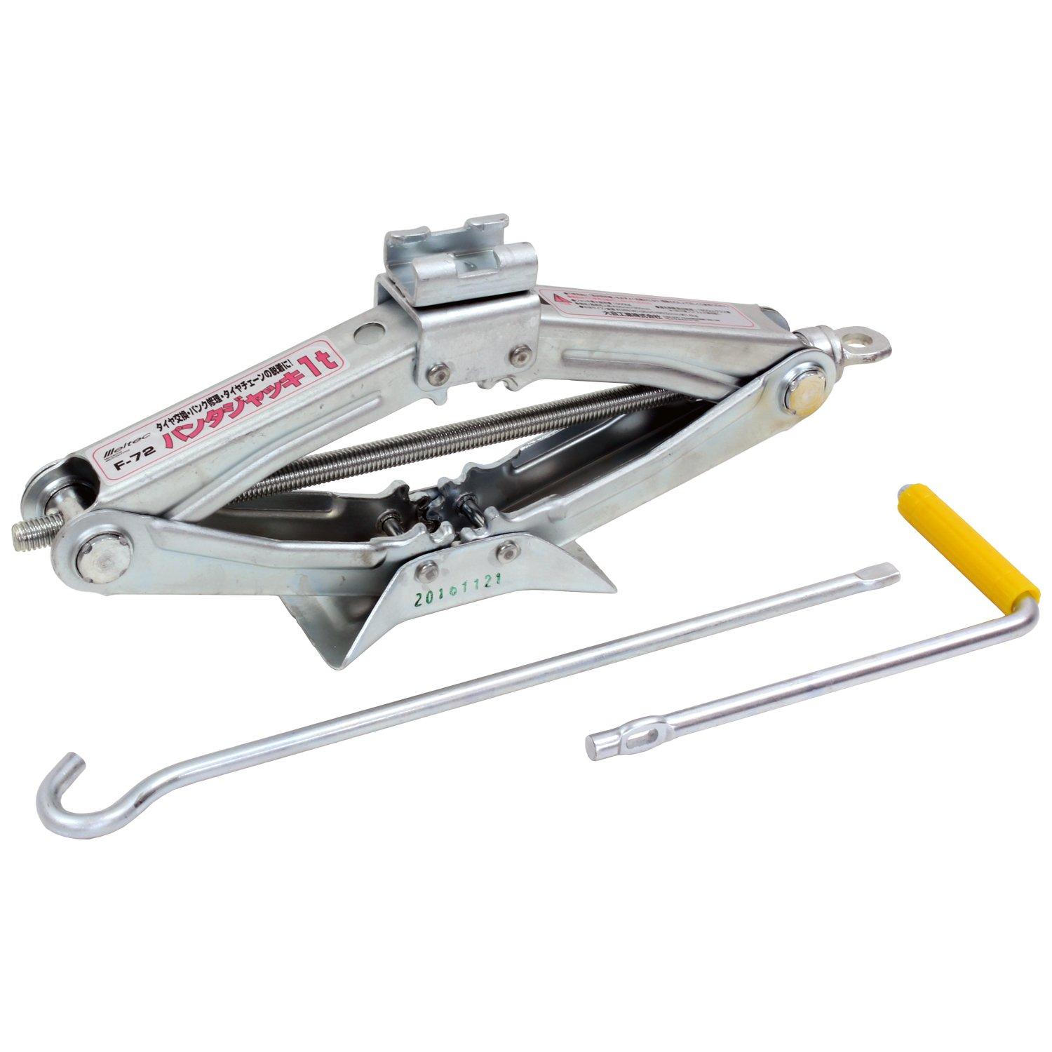 

Meltec F-72 Пантографный домкрат для автомобилей, 1 тонна, механический тип, максимальная высота: 350мм, Минимальная высота: 95мм, Ход: 255mm