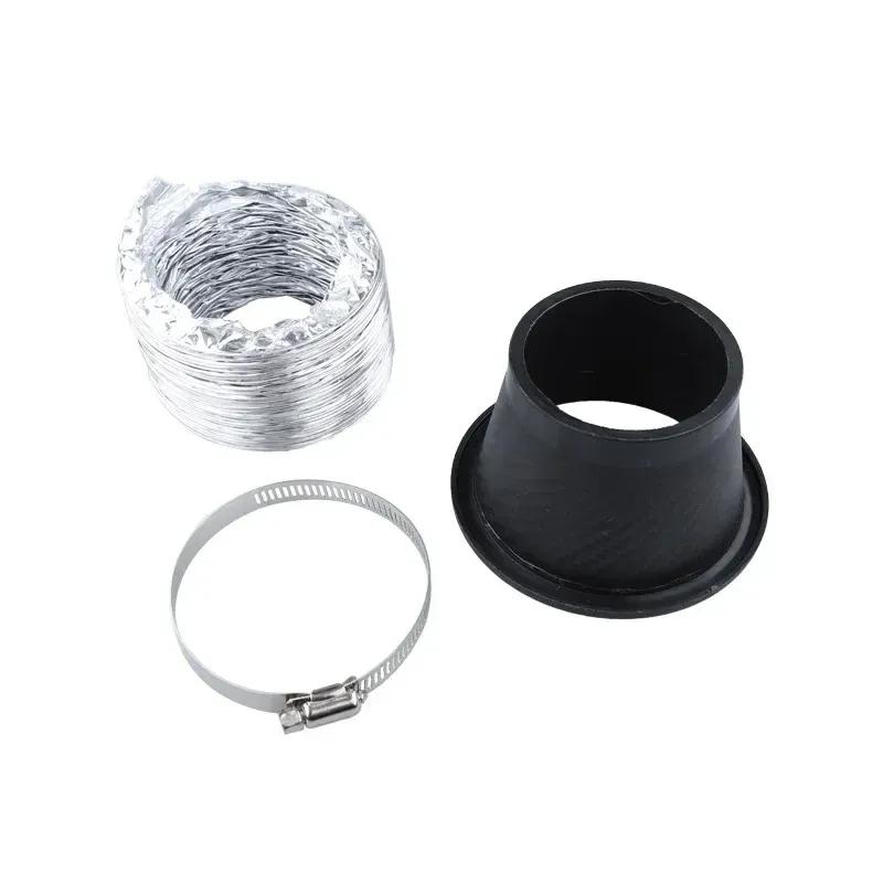 Kit d'admission d'air turbo universel pour pare-chocs avant de voiture, kit d'admission de turbine ABS, tuyau d'entonnoir d'air, aspect fibre de carbone