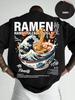 Unisex New Summer Casual Street Style Tshirt Japanese Waves Raunisex Pattern Suitable For Daily Wear Cotton Soft Material Y2k Tshirt