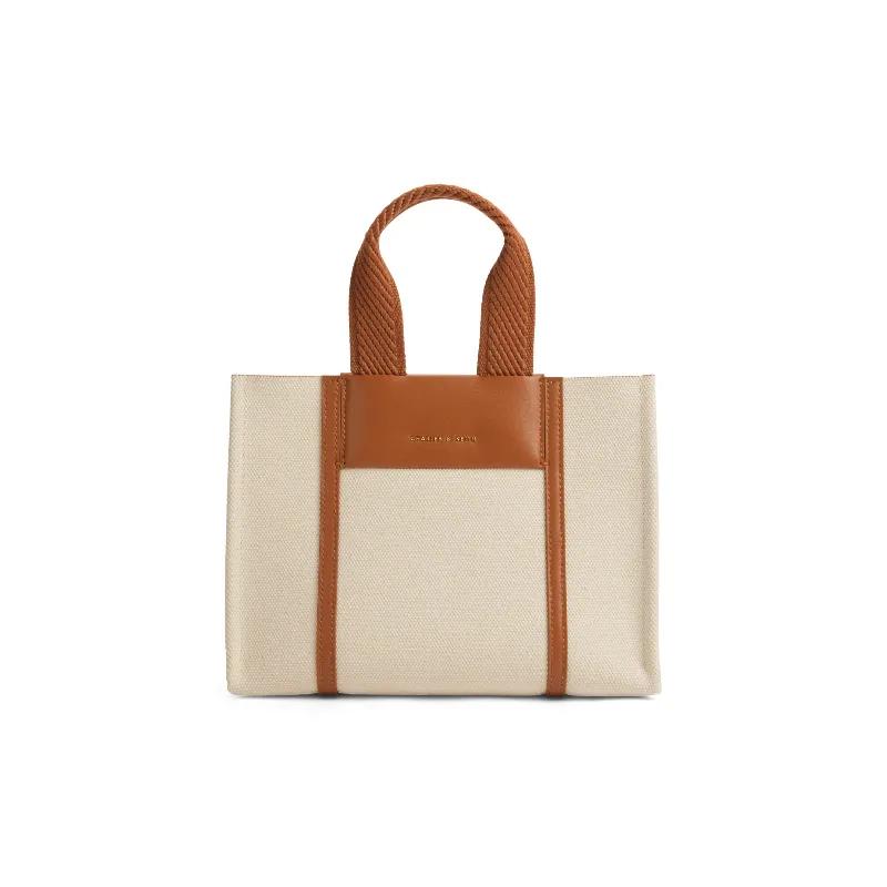 CHARLES&KEITH Pu Handbag Women's Cognac Light Umber / Beige / Black (Unisex) Handbags CK2 31220029