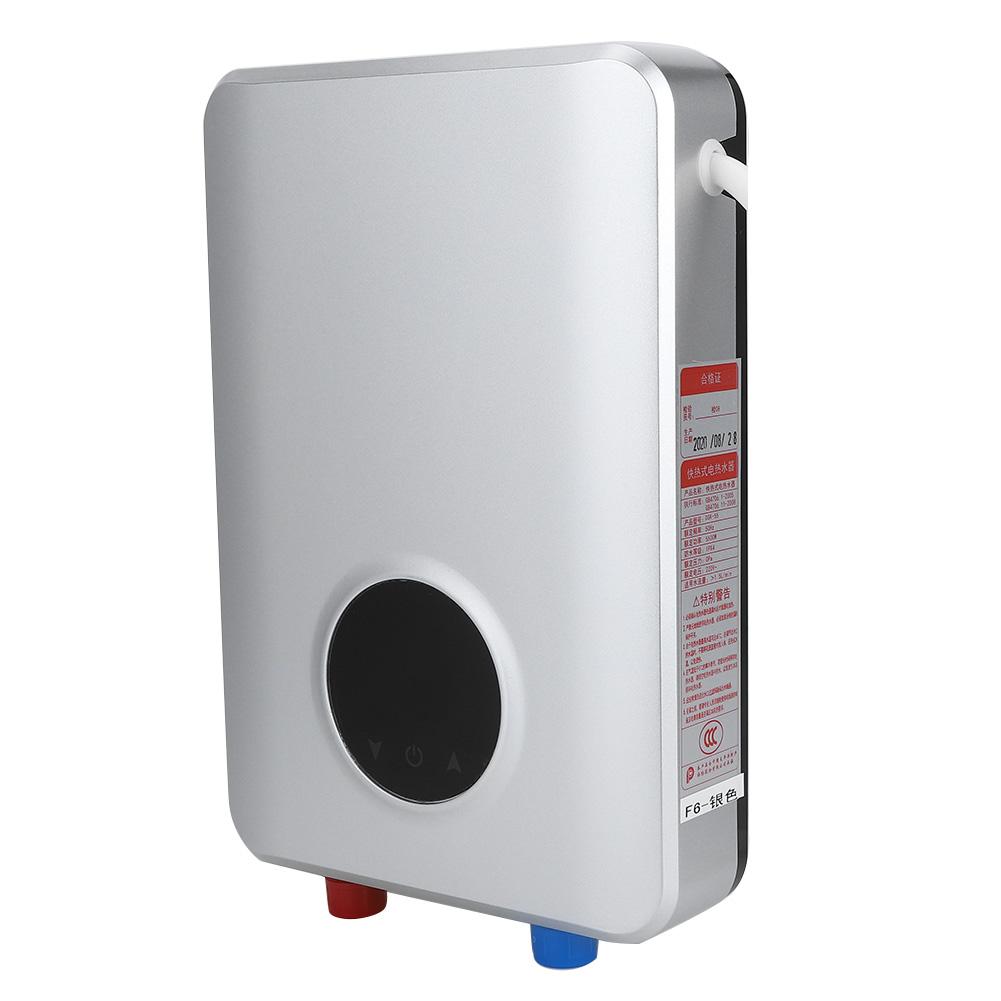 5500W Intelligent Electric Hot Water Heater Touch Screen Instant Heating Builtin AntiLeakage