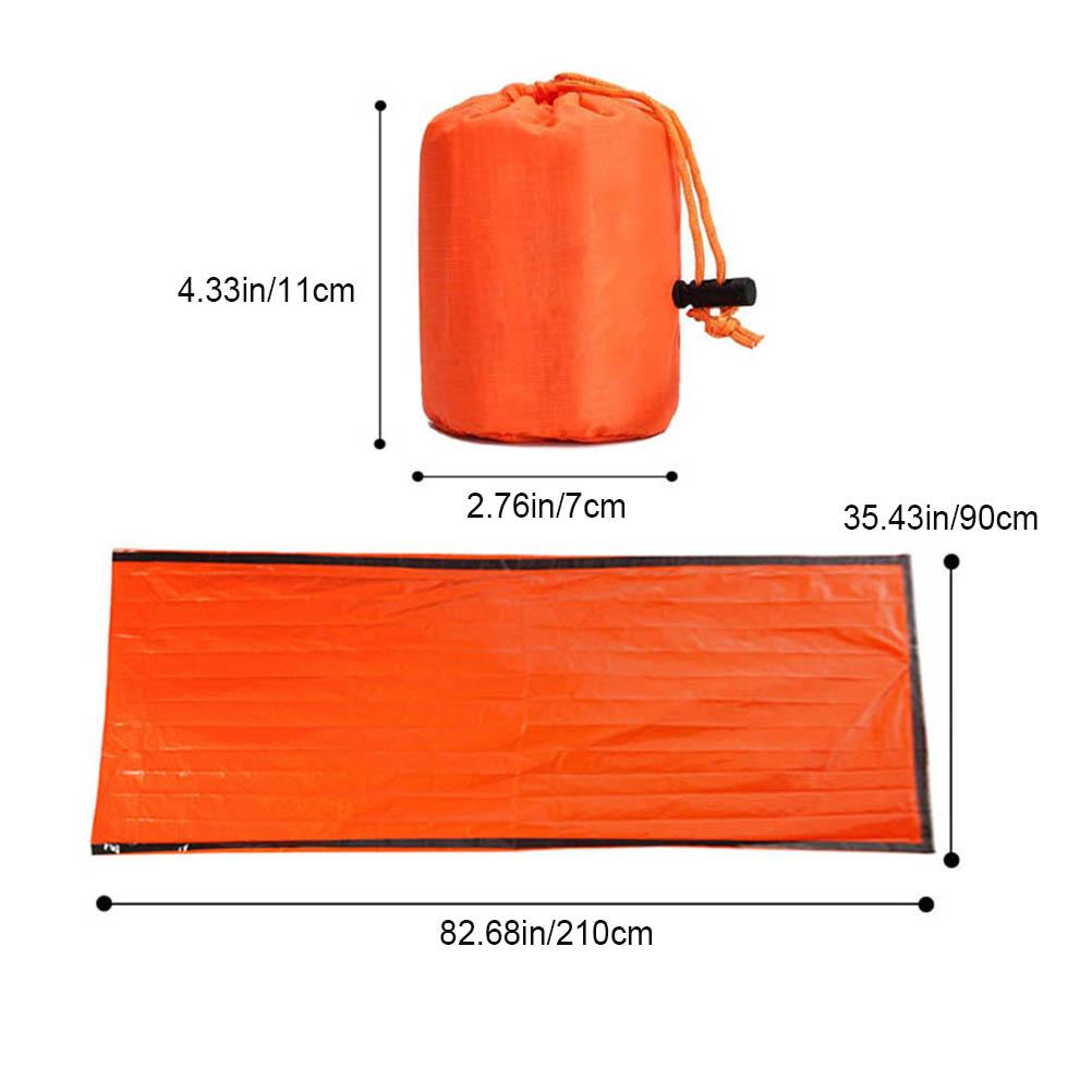 Emergency Sleeping Bag Waterproof Ultralight Thermal Sleeping Bag Lengthened PE Aluminum Film Survival Blanket for