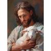 Christian Jesus with Sheep and Virgin Mary Poster Canvas Painting Print  Catholic Wall Art with Bible Verse for Farmhouse Home D