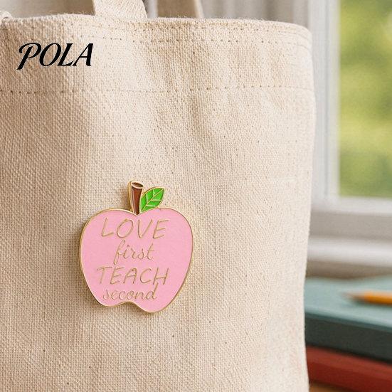 Brooch Pin, Enamel Teacher-Themed Fruit Shape Lapel Pin, Lightweight Outfit Badge for Teachers Day Graduation