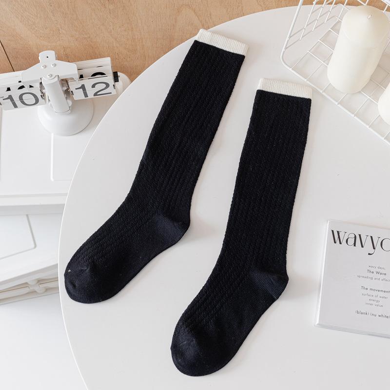 

Black And White Socks Women S Mesh Thin Spring And Summer Medium Tube Stacking Socks European Long And Knee Socks High Tube Socks One size fits all