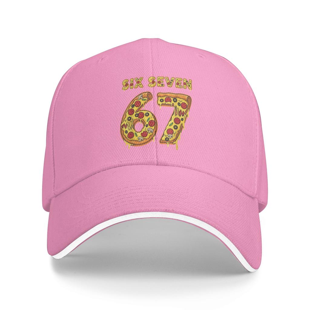 67 Pizza Drip Šest Sedm Meme Vtipné 6 7 Ležérní Baseballová Čepice Letní Trucker Hat Slunce Skate Hip Hop Čepice Pánské Retro Baseballové Čepice