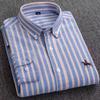 Basic Oxford Dress Shirt For Men Long Sleeve 100% Pure Cotton Solid  Casual Plaid Striped Social Business Male Regular-Fit S-6XL