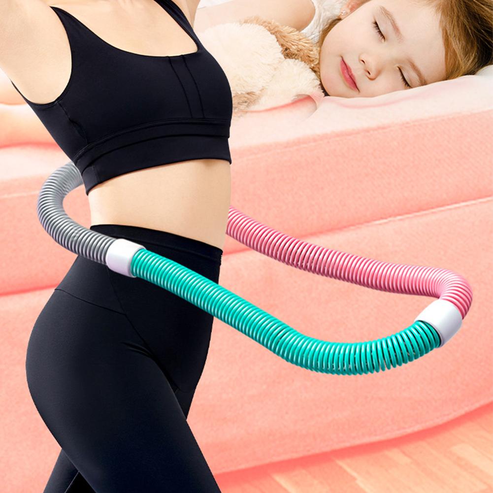 Soft Spring Hoop Foldable Spring Tube Yoga Circle Fitness Waist Tummy Tightening Equipment Women Weight Loss Yoga Loop for Home