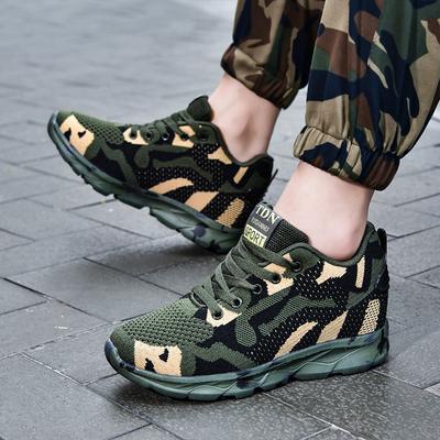 New Camouflage Shoes Women's Shoes Are Light and Comfortable, Inner Height-increasing Women's Shoes, Outdoor Casual Shoes, Flying Woven Fashionable