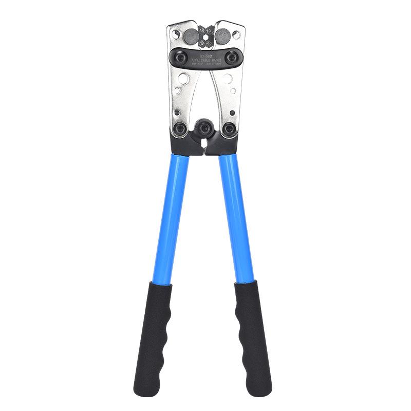 HX-50B Crimping Pliers Set for Large Copper/Aluminum Bare Terminals with Cable Cutter and Aluminum Handle.