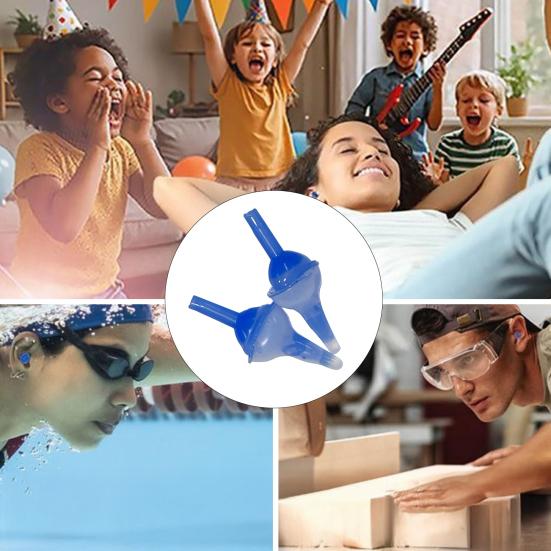 Yousheng 1/2 Pairs Inflatable Earplugs Noise Reducing Hearing Protection Earplugs Waterproof Silicone Concerts Work Study Sleeping Silent Earplugs