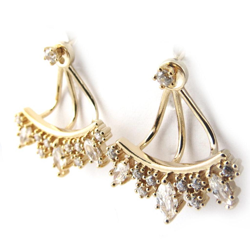 Les Trésors De Lily [N0012] - White Gold-plated 'Sissi' Earlobes