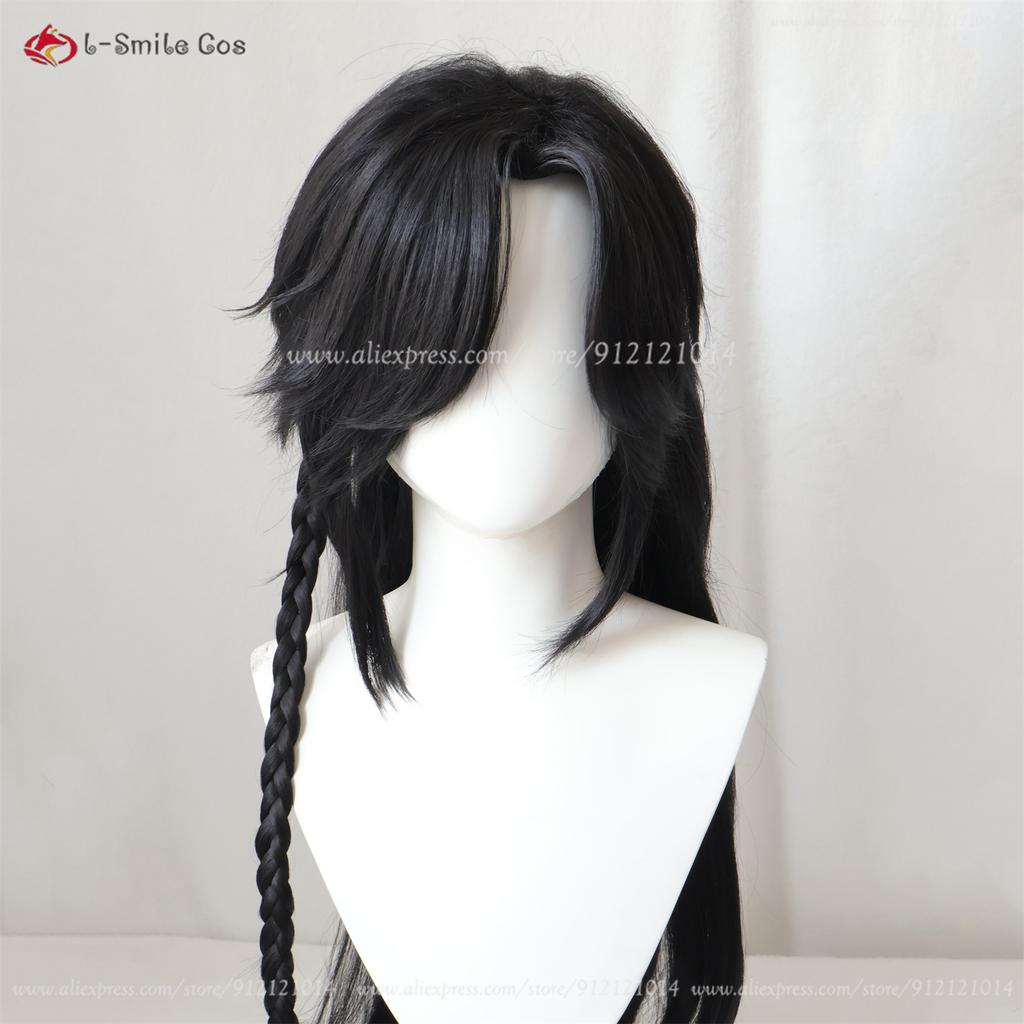 Anime Tian Guan Ci Fu Hua Cheng Cosplay Wig Heaven Officials Blessing Cosplay San Lang Black Wigs Heat Resistant Synthetic Hair