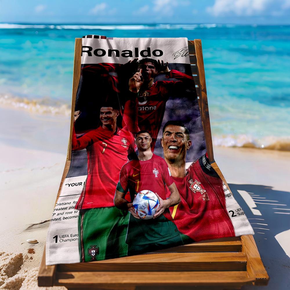 Cristiano Ronaldo Beach Towel Super Soft Microfiber Quickdry Fabric Comfortable Lightweight
