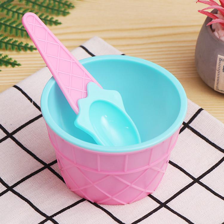 

Creative Children s Double Layer Ice Cream Bowl & Spoon Set with Cartoon Design