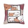 Kawaii Bear Pillow Case Bubu Dudu Graphic Pillow Cover Novelty Pillowcases For Sofa Home Decor