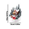 Christmas House Ornament Micro Landscape With LED Light Resin House Resort Decoration Night Light Lamp Sculpture For Xmas Gifts