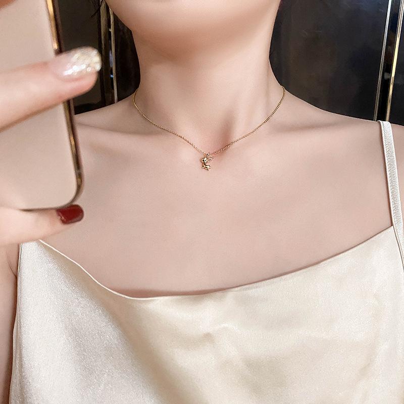 S925 Sterling Silver Deer Necklace – Trendy, High-End, Versatile Clavicle Pendant for Women