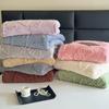 Spring Summer Jacquard Flannel Blanket Small Throw, Exquisite Jacquard Craft, Pure Solid Color Double-Faced Velvet,  Summer Office Blanket